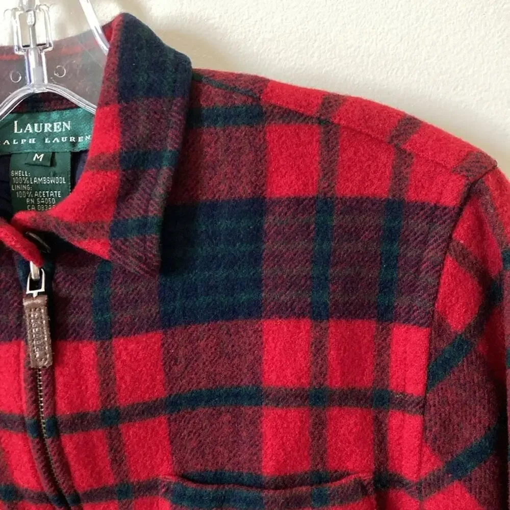 Ralph Lauren Flannel Zip-up Sweater Medium